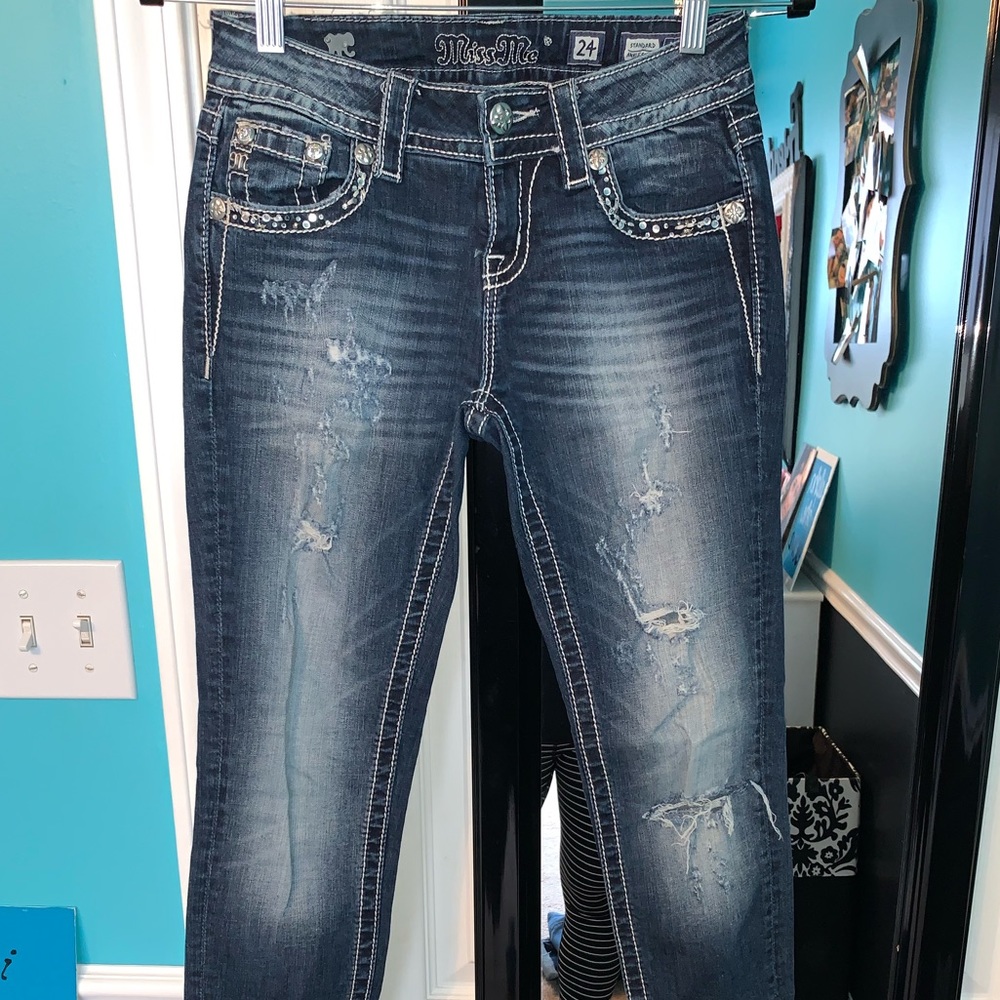 Miss Me skinny jeans bought from the Buckle